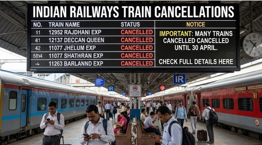 Indian Railways Cancels Many Trains Until April Thirty: Check Full Details Here