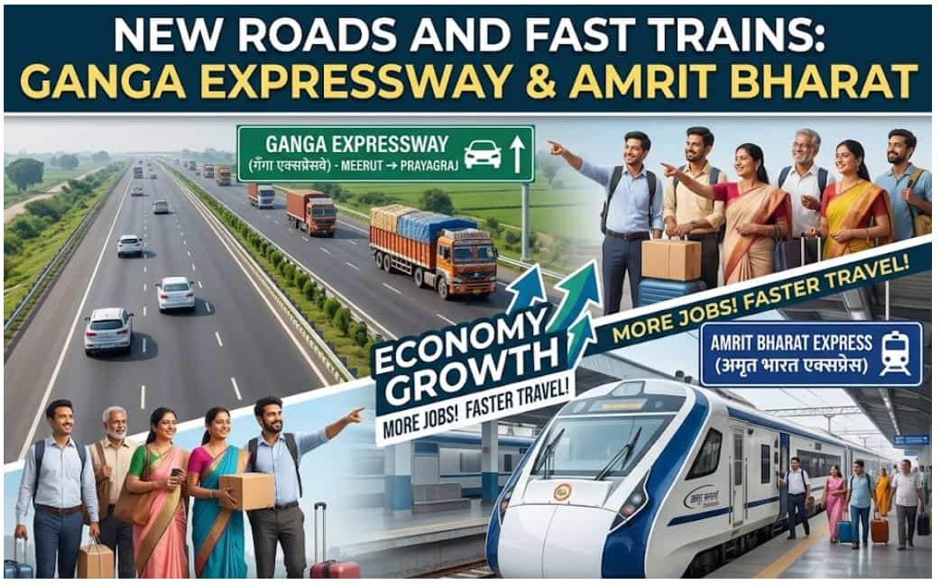New Roads and Fast Trains: How Ganga Expressway and Amrit Bharat Are Changing India