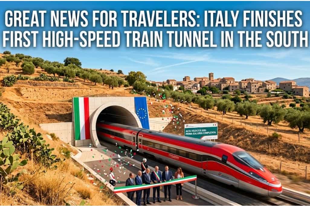 Great News for Travelers: Italy Finishes First High-Speed Train Tunnel in the South