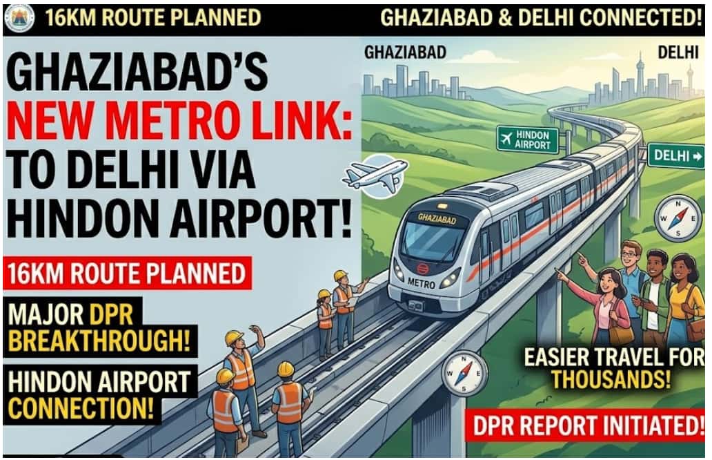 New Metro Plan: Ghaziabad to Get 16km Metro Link to Delhi via Hindon Airport