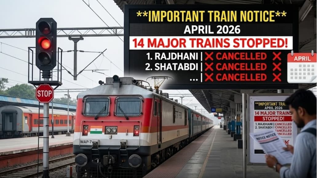 Important News for Train Travellers: Indian Railways Stops Fourteen Major Trains in April