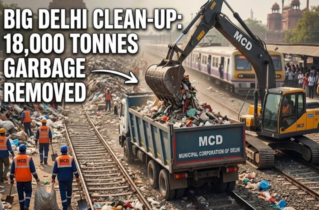 Big Clean-Up: MCD Removes Over 18,000 Tonnes of Garbage from Delhi Railway Tracks