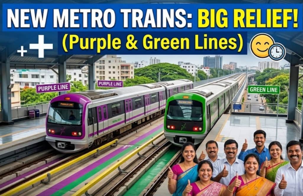 Big Relief for Bengaluru: New Trains Coming to Namma Metro Purple and Green Lines