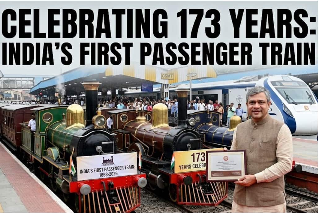 Railway Minister Ashwini Vaishnaw Celebrates 173 Years of India’s First Passenger Train