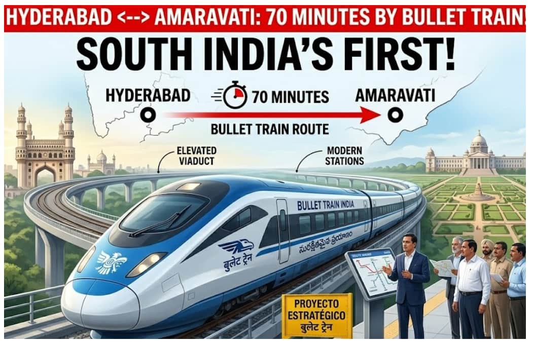 New High Speed Train to Connect Hyderabad and Amaravati in Only Seventy Minutes