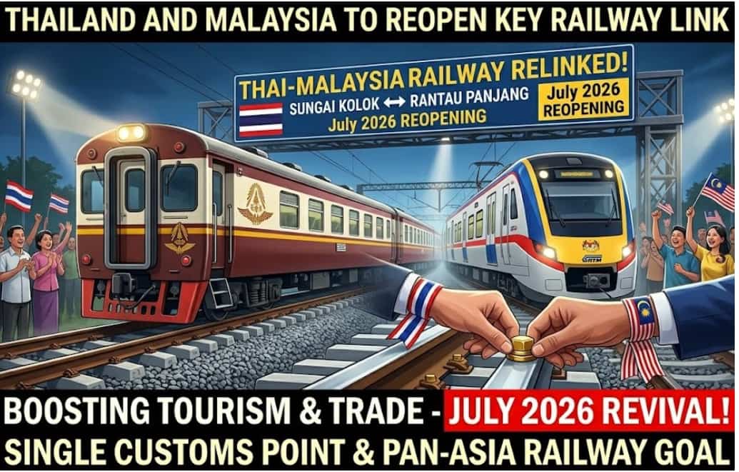 Thailand and Malaysia to Reopen Key Railway Link to Boost Tourism and Trade