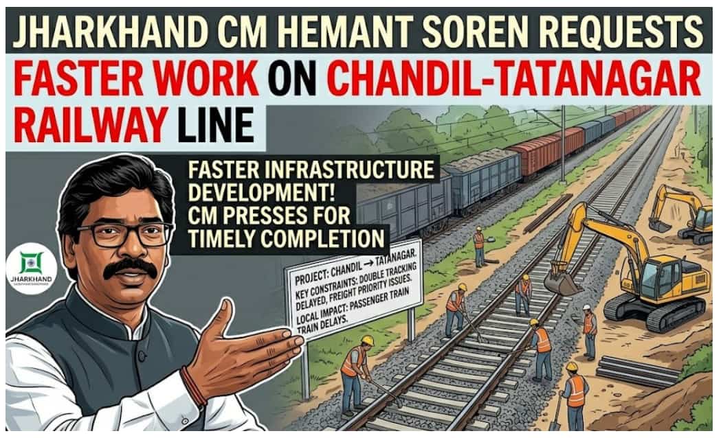 Jharkhand CM Hemant Soren Requests Faster Work on Important Chandil to Tatanagar Railway Line