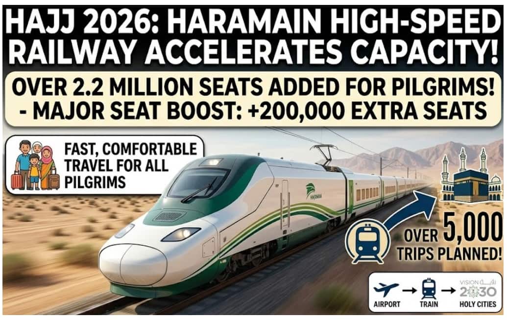 Saudi Arabia’s Fast Train Adds Over 2 Million Seats for Hajj Pilgrims
