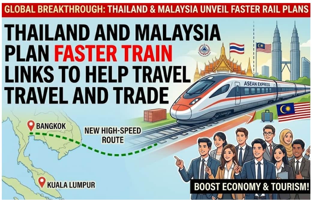 Thailand and Malaysia Plan to Build Faster Train Links to Help Travel and Trade