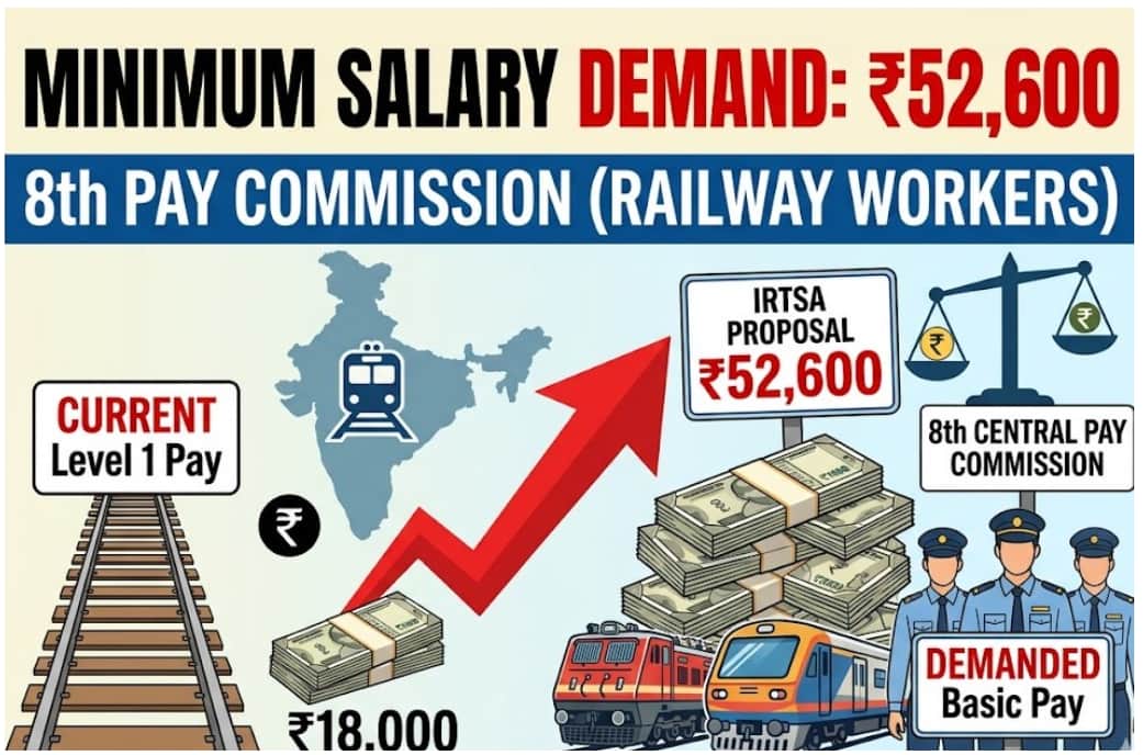 Railway Group Demands Minimum Salary of 52,600 Rupees Under 8th Pay Commission