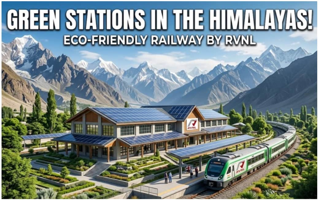 Eco-Friendly Railway: RVNL to Build Green Stations in the Himalayan Mountains