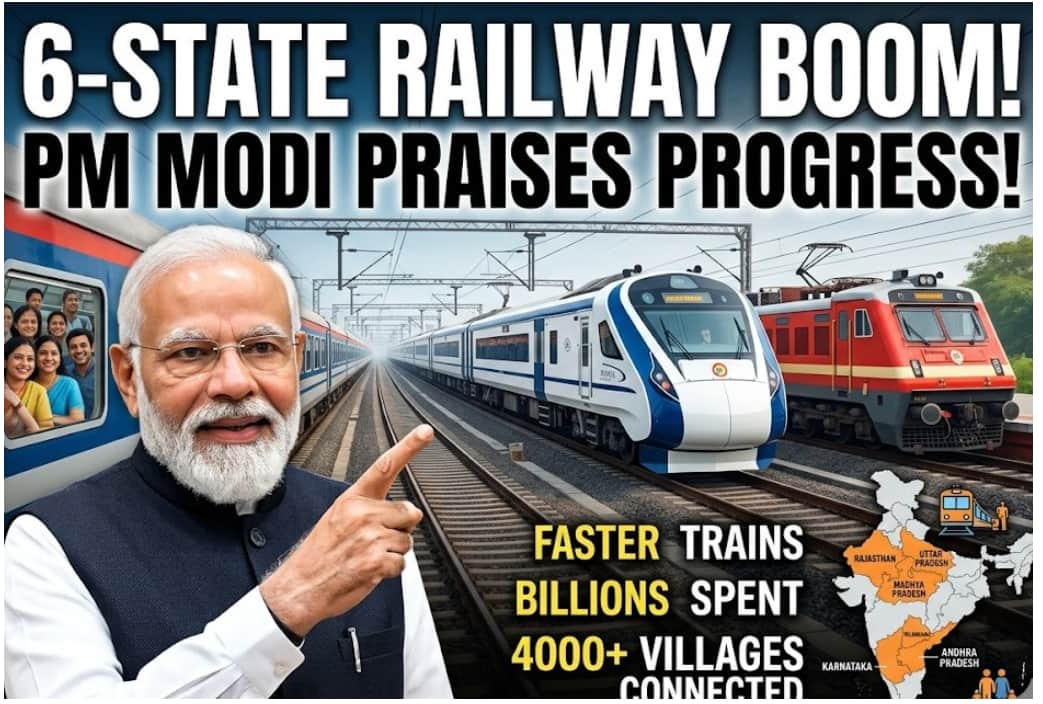 PM Modi Praises New Railway Projects That Will Make Travel Better in Six Indian States
